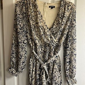 Pleated Wrap Front Romper